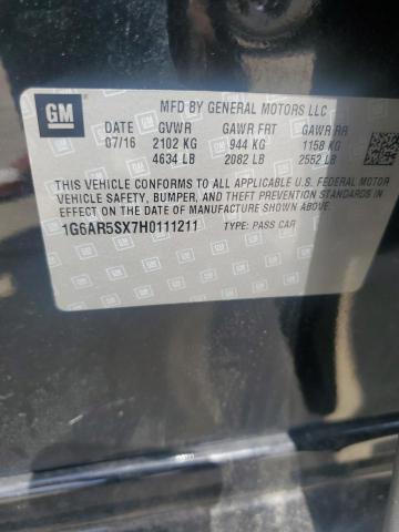 2017 CADILLAC CTS LUXURY 1G6AR5SX7H0111211