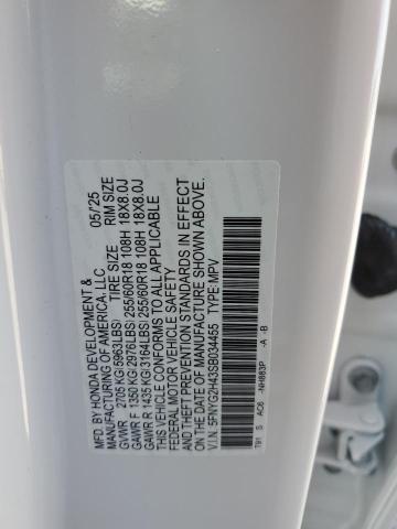 2025 HONDA PILOT EXL 5FNYG2H43SB034455