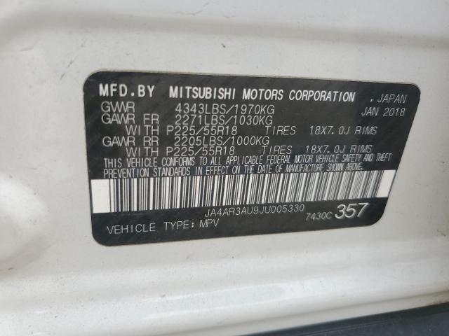 2018 MITSUBISHI OUTLANDER - JA4AR3AU9JU005330