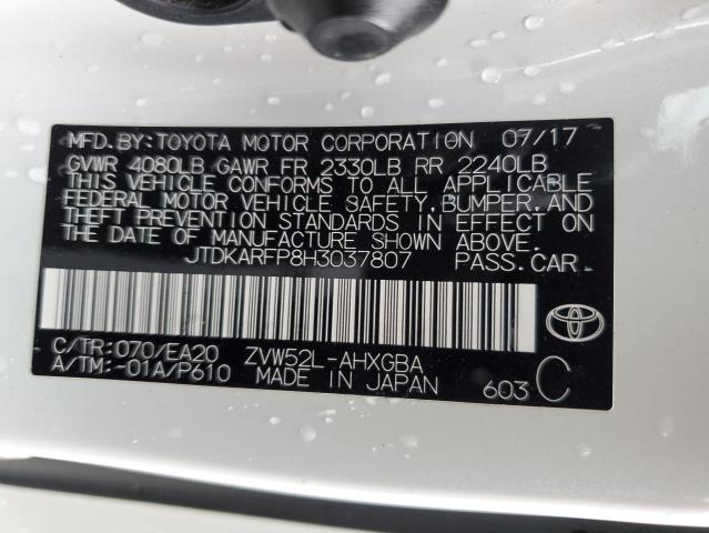2017 TOYOTA PRIUS PRIM JTDKARFP8H3037807