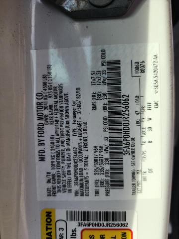 2018 FORD FUSION SE - 3FA6P0HD0JR256062