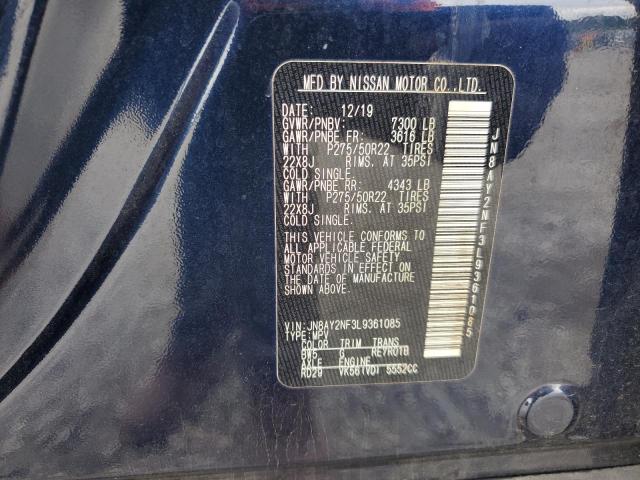 2020 NISSAN ARMADA PLA JN8AY2NF3L9361085
