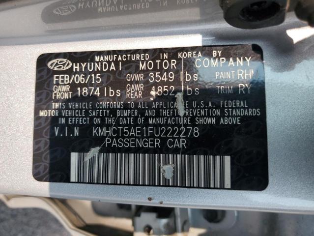 2015 HYUNDAI ACCENT KMHCT5AE1FU222278