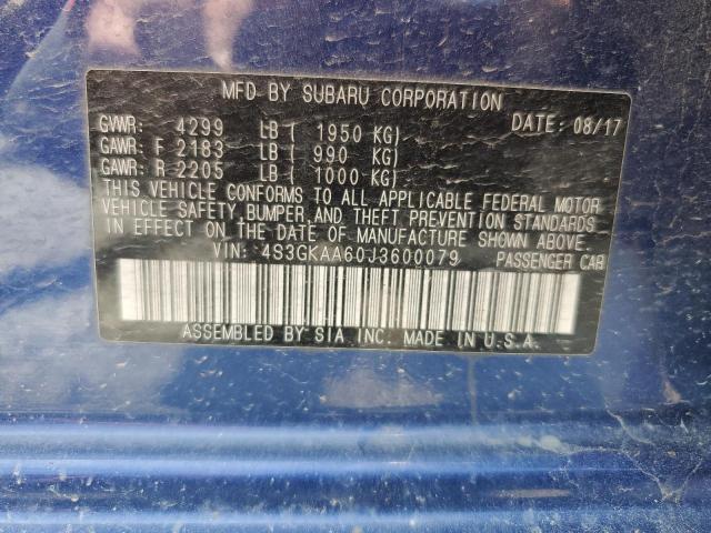 2018 SUBARU IMPREZA 4S3GKAA60J3600079