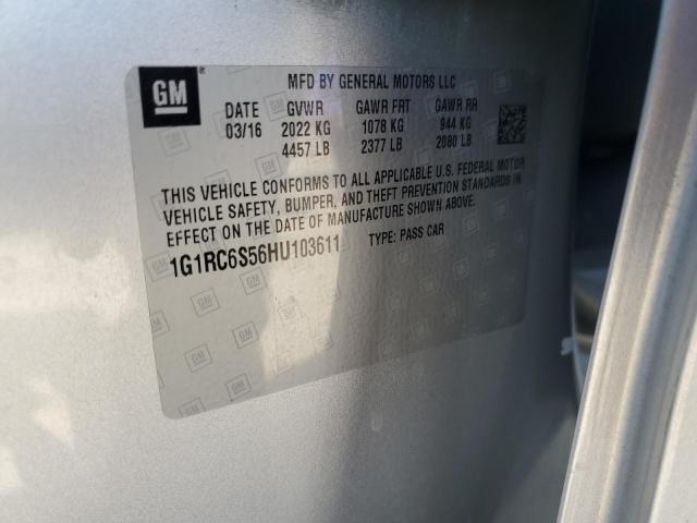 2017 CHEVROLET VOLT LT 1G1RC6S56HU103611