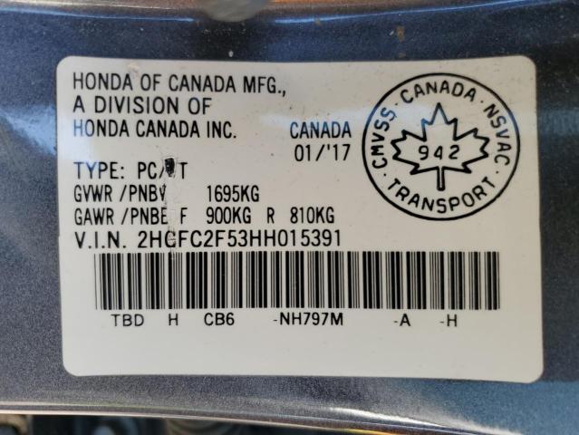 2017 HONDA CIVIC LX 2HGFC2F53HH015391