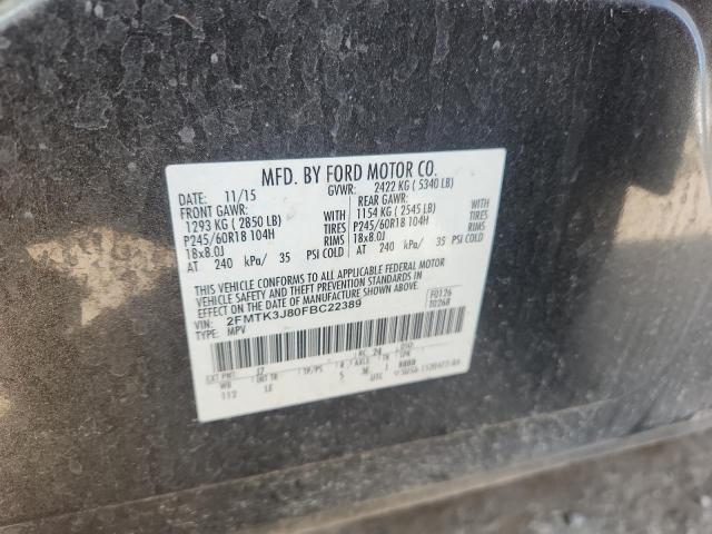 2015 FORD EDGE SEL 2FMTK3J80FBC22389