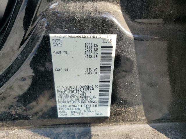 2019 NISSAN ALTIMA SL - 1N4BL4EV6KC150116