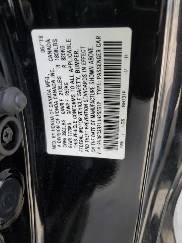 2018 HONDA CIVIC EXL 2HGFC3B71JH355612