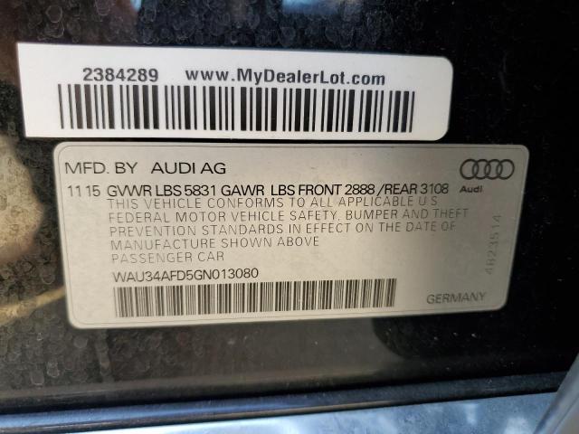 2016 AUDI A8 L QUATT WAU34AFD5GN013080