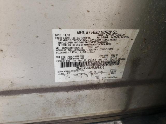2018 FORD FLEX SEL 2FMGK5C82JBA09656
