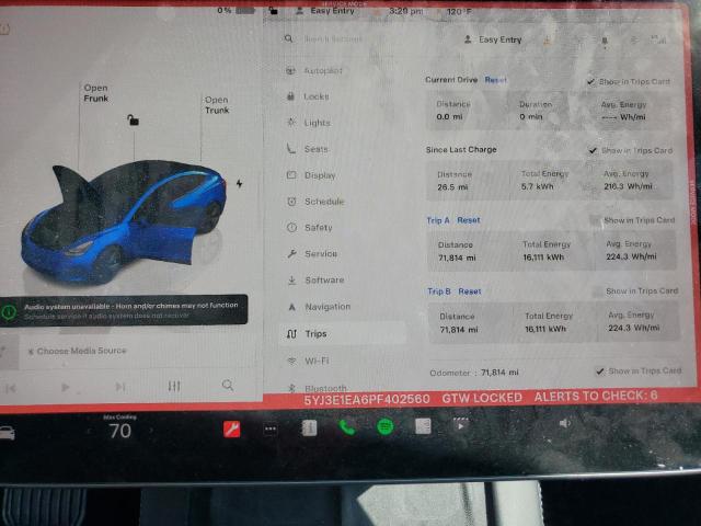 2023 TESLA MODEL 3 5YJ3E1EA6PF402560