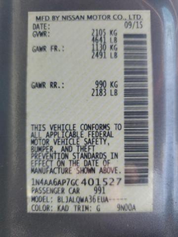 2016 NISSAN MAXIMA 3.5 - 1N4AA6AP7GC401527