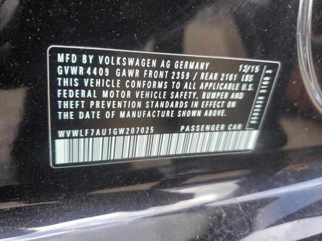 2016 VOLKSWAGEN GOLF R WVWLF7AU1GW207025