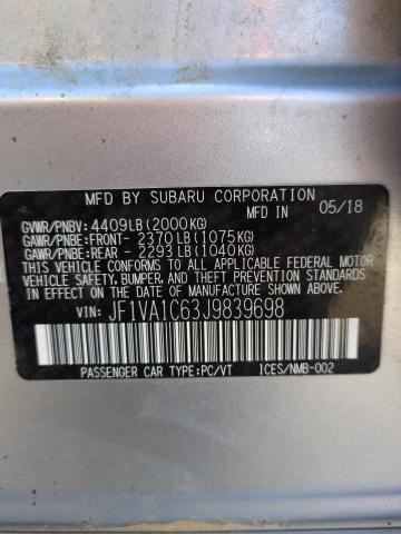 2018 SUBARU WRX PREMIU JF1VA1C63J9839698