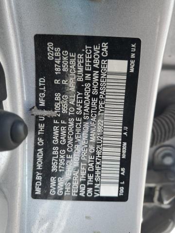 2020 HONDA CIVIC EX - SHHFK7H62LU218922