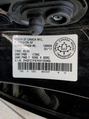 2017 HONDA CIVIC EX 2HGFC1F47HH105466