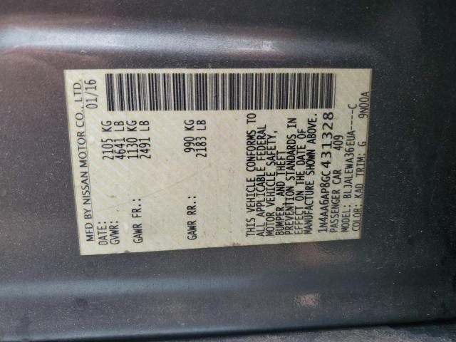 2016 NISSAN MAXIMA 3.5 - 1N4AA6AP8GC431328