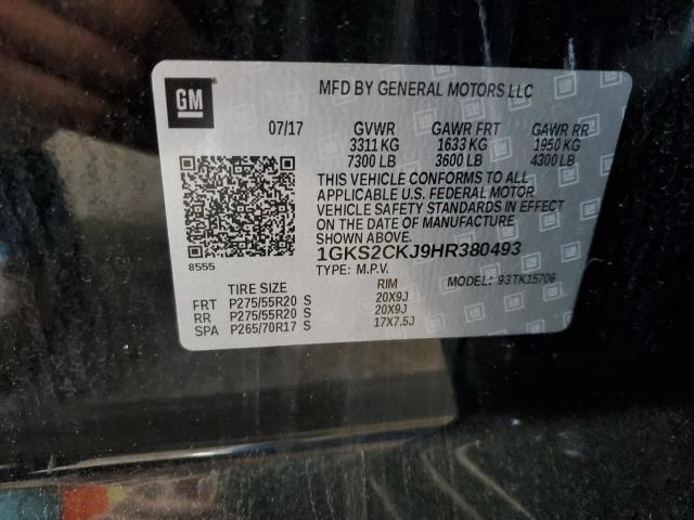 2017 GMC YUKON DENA 1GKS2CKJ9HR380493