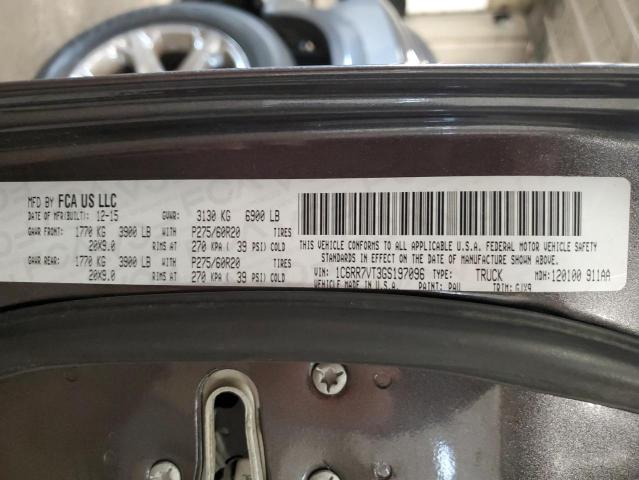 2016 RAM 1500 LARAM - 1C6RR7VT3GS197096