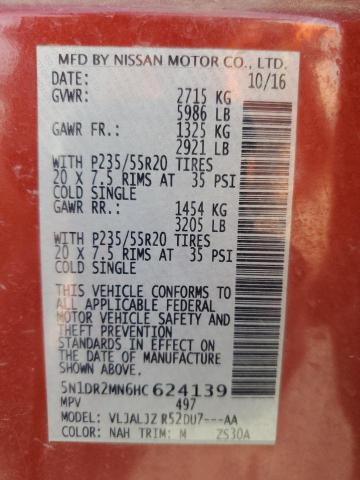 2017 NISSAN PATHFINDER - 5N1DR2MN6HC624139