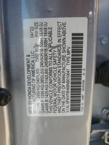 2022 HONDA PASSPORT T 5FNYF8H68NB010647