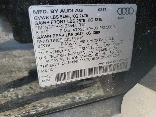 2018 AUDI Q5 PREMIUM WA1BNAFYXJ2009186
