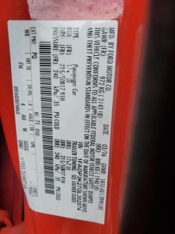 2016 FORD FOCUS SE - 1FADP3K27GL302574