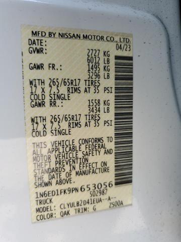 2023 NISSAN FRONTIER S 1N6ED1FK9PN653056