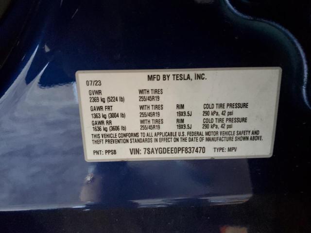 2023 TESLA MODEL Y - 7SAYGDEE0PF837470