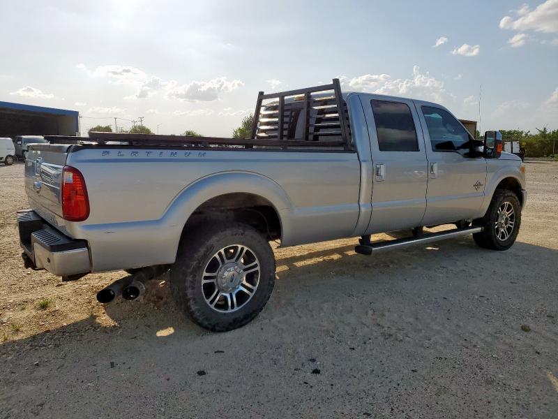FORD F350 SUPER 2015 silver crew pic diesel 1FT8W3BT0FEC37240 photo #4