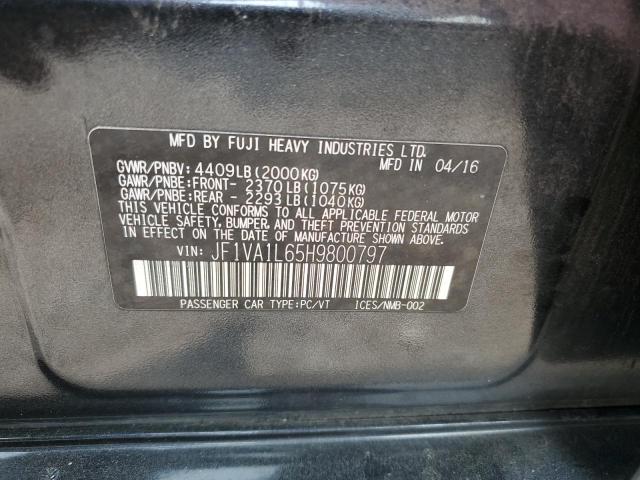 2017 SUBARU WRX LIMITE JF1VA1L65H9800797