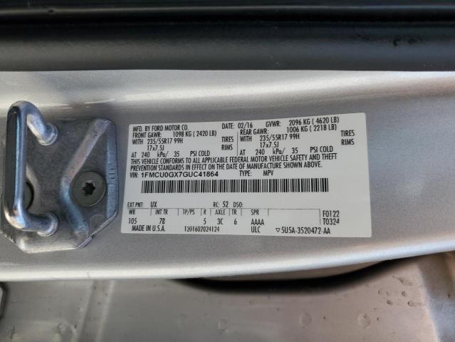 2016 FORD ESCAPE SE - 1FMCU0GX7GUC41864