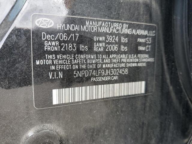 2018 HYUNDAI ELANTRA SE 5NPD74LF9JH302458