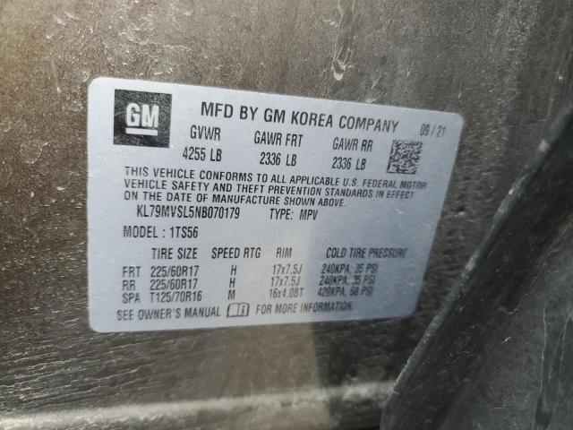 2022 CHEVROLET TRAILBLAZE KL79MVSL5NB070179