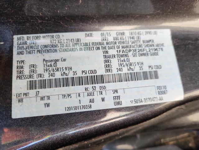 2015 FORD FOCUS S 1FADP3E26FL219678