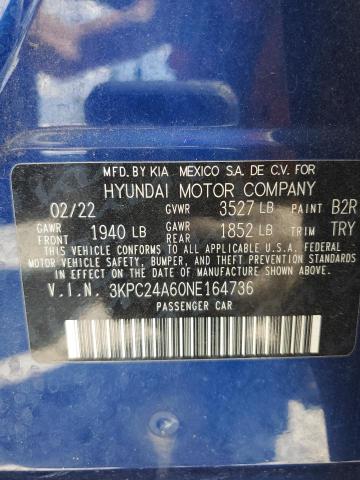 2022 HYUNDAI ACCENT SE 3KPC24A60NE164736