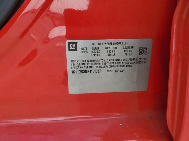 2015 CHEVROLET SONIC LT - 1G1JC5SH8F4181337