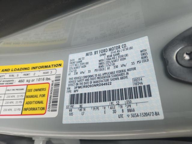 2022 FORD BRONCO SPO - 3FMCR9D93NRD94922