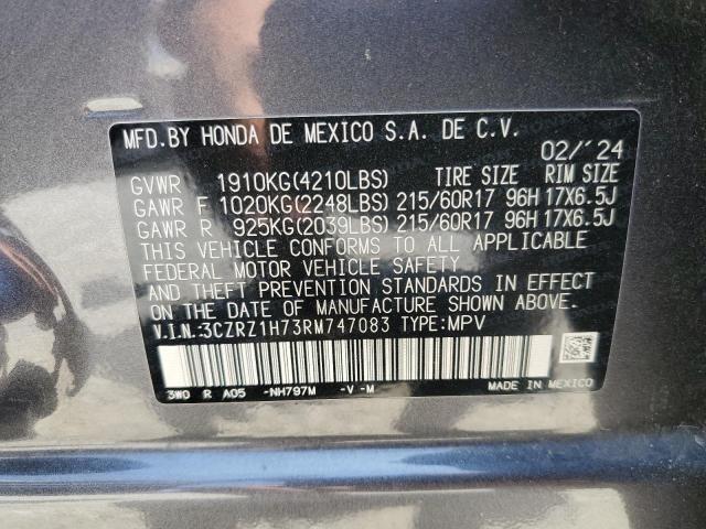 2024 HONDA HR-V EXL 3CZRZ1H73RM747083
