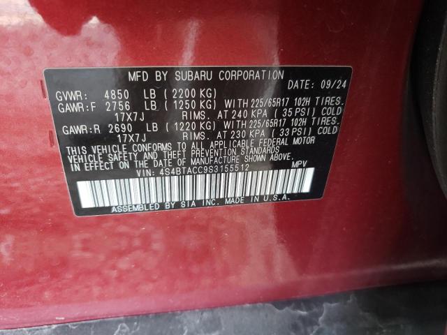 2025 SUBARU OUTBACK PR 4S4BTACC9S3155512
