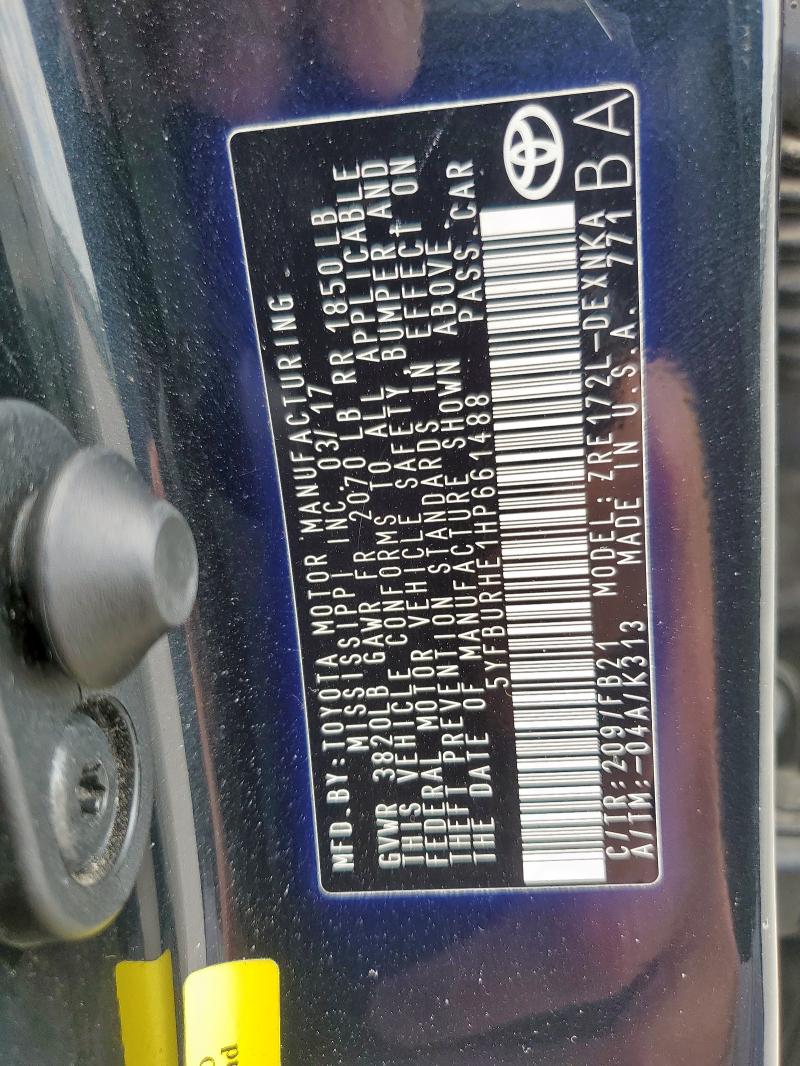 2017 TOYOTA OTHER 5YFBURHE1HP661488