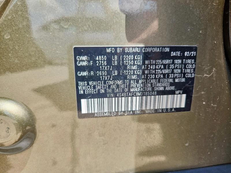 2021 SUBARU OUTBACK PR 4S4BTAFC8M3185048
