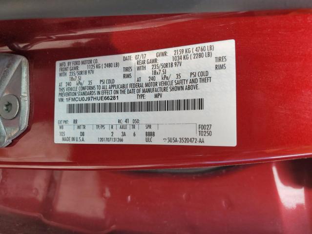 2017 FORD ESCAPE TIT - 1FMCU0J97HUE66281