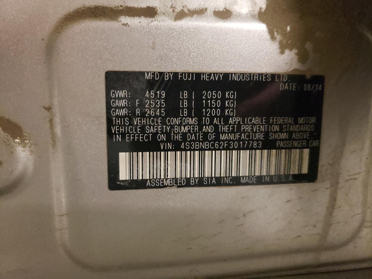 SUBARU LEGACY 2.5I PREMIUM