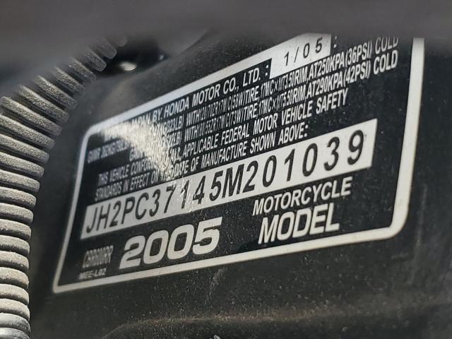 2005 HONDA 600RR JH2PC37145M201039