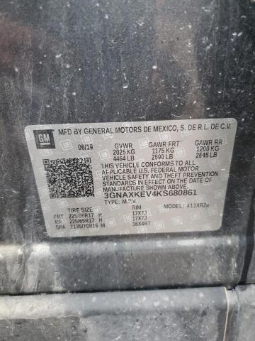 2019 CHEVROLET EQUINOX LT 3GNAXKEV4KS680861