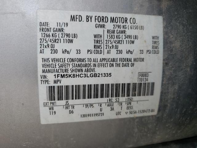 2020 FORD EXPLORER PLATINUM 1FM5K8HC3LGB21335