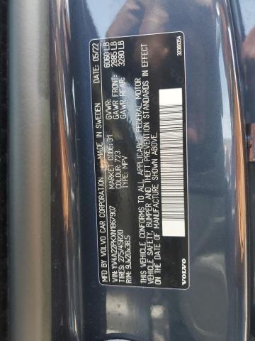 2022 VOLVO XC90 T6 MO YV4A22PKXN1867907