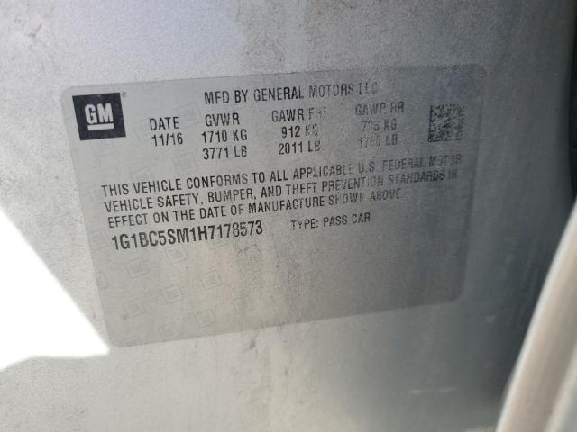 2017 CHEVROLET CRUZE LS - 1G1BC5SM1H7178573
